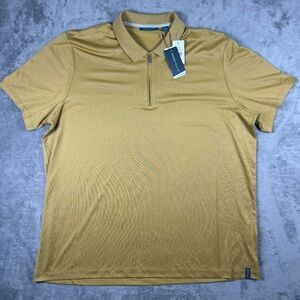 Perry Ellis Performance Polo Men's 2XL Tall Gold Yellow Short Sleeve T-Shirt